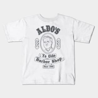 Aldos ye olde barber shop Kids T-Shirt